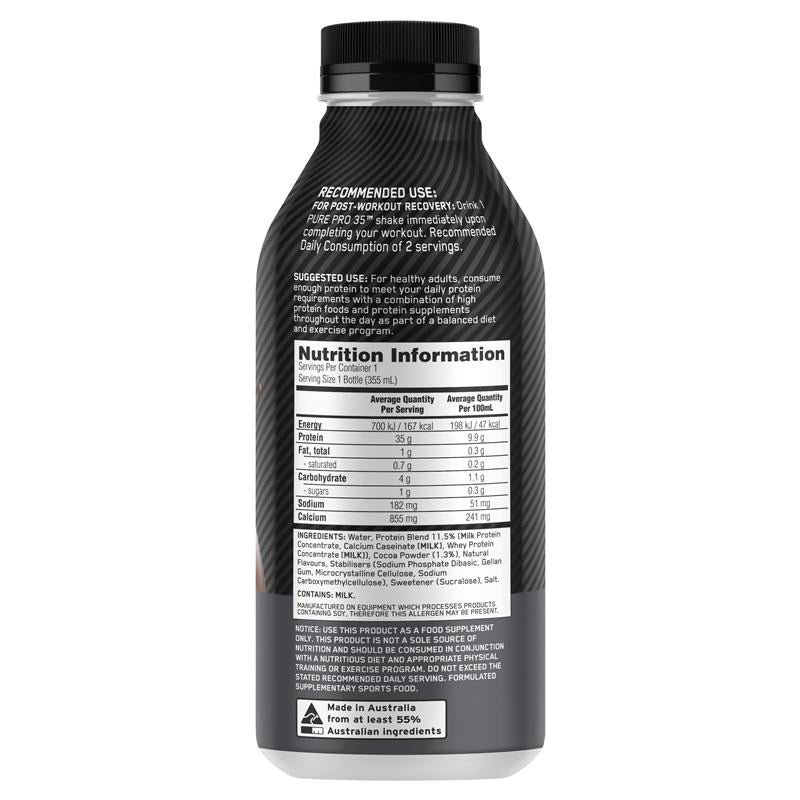 Load image into Gallery viewer, Optimum Nutrition Pure Pro 35 Chocolate 355ml
