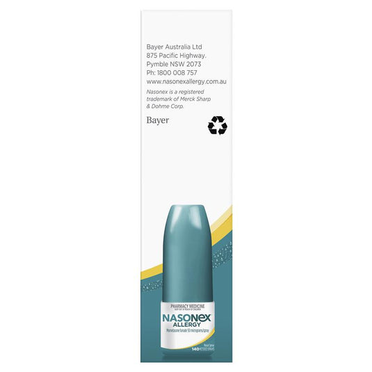 Nasonex Allergy Non-Drowsy 24 Hour Nasal Spray Twin Pack 2 x 140 Sprays