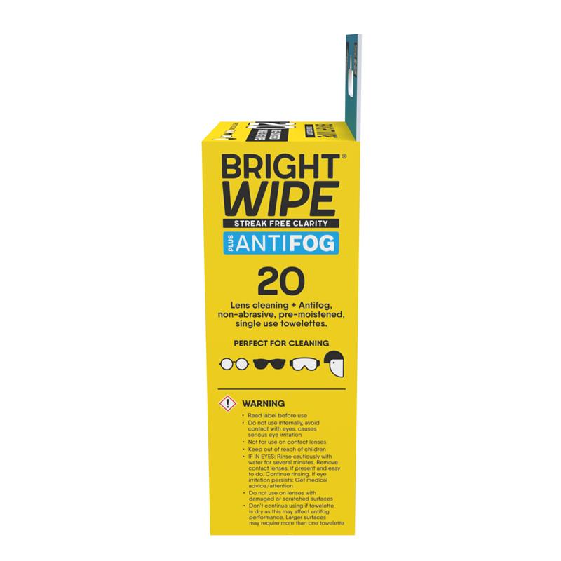 Load image into Gallery viewer, BrightWipe Lens Cleaning Antifog Wipes 20 Pack
