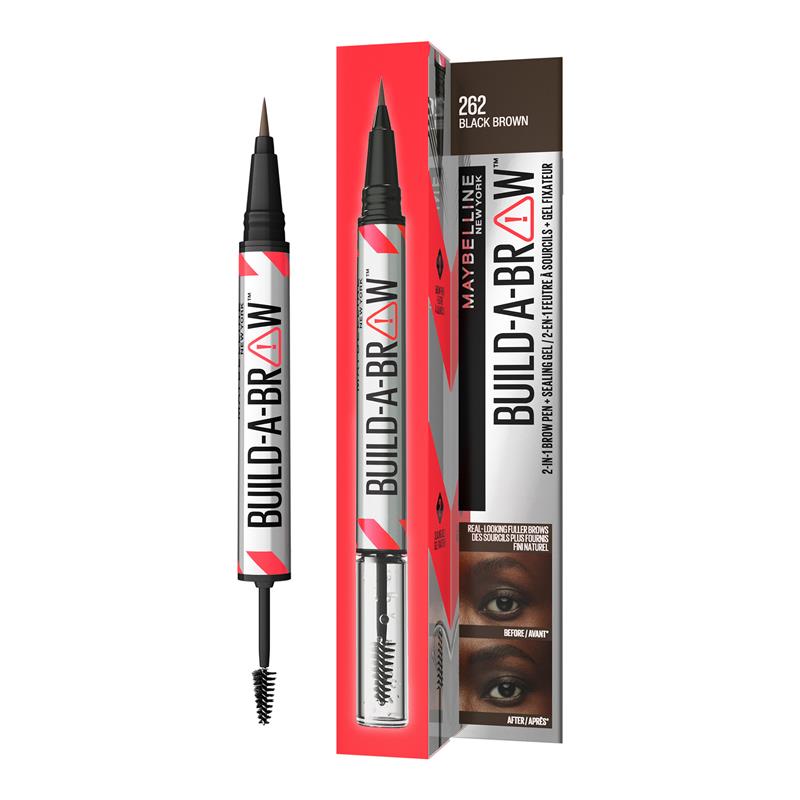 Load image into Gallery viewer, Maybelline Build A Brow 262 Black Brown
