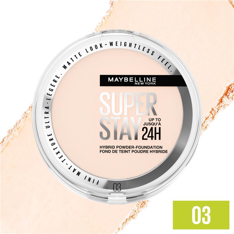 Load image into Gallery viewer, Maybelline Superstay 24H Hybrid Powder Foundation 03 Nu Int
