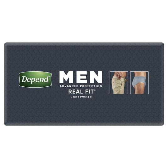 Depend Men Real Fit Underwear Large 16 Bulk Pack