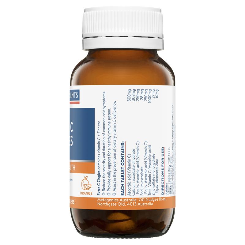 Load image into Gallery viewer, Ethical Nutrients Extra C Zingles Orange 50 Tablets
