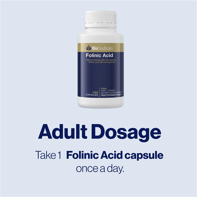 Load image into Gallery viewer, BioCeuticals Folinic Acid 120 Capsules
