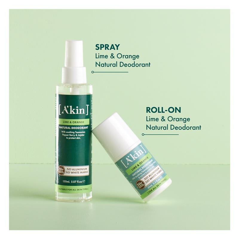 Load image into Gallery viewer, Akin Lime &amp; Orange Deodorant Roll On 65ml
