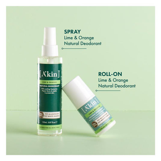 Akin Lime & Orange Deodorant Roll On 65ml