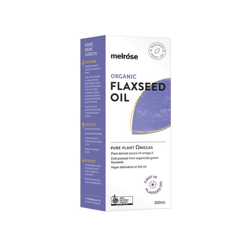 Load image into Gallery viewer, Melrose Organic Flaxseed Oil 200ml Fridge Line
