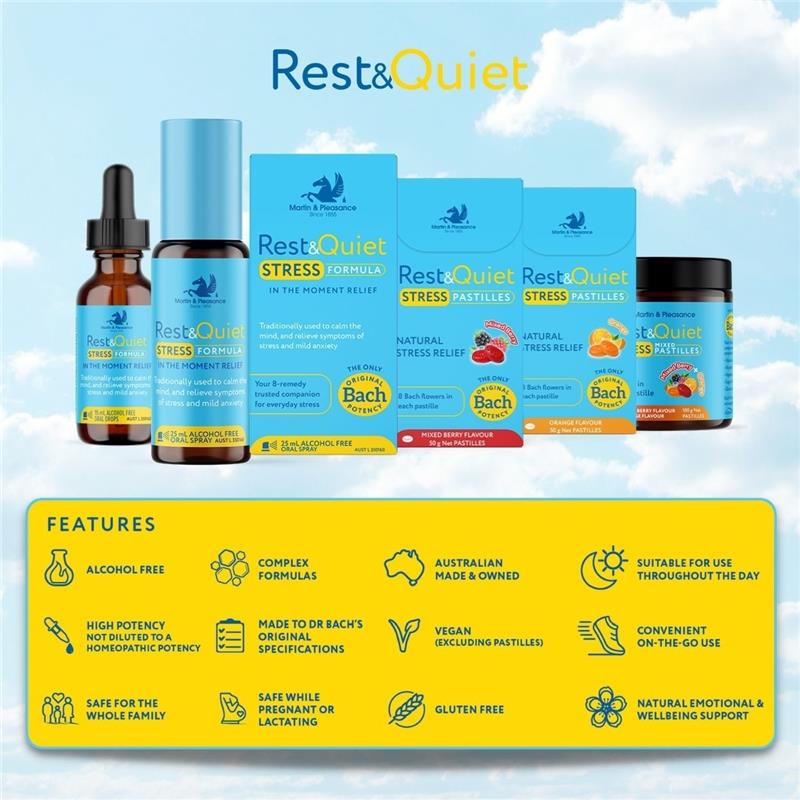 Load image into Gallery viewer, Rest &amp; Quiet Calm Pastilles Orange 50g
