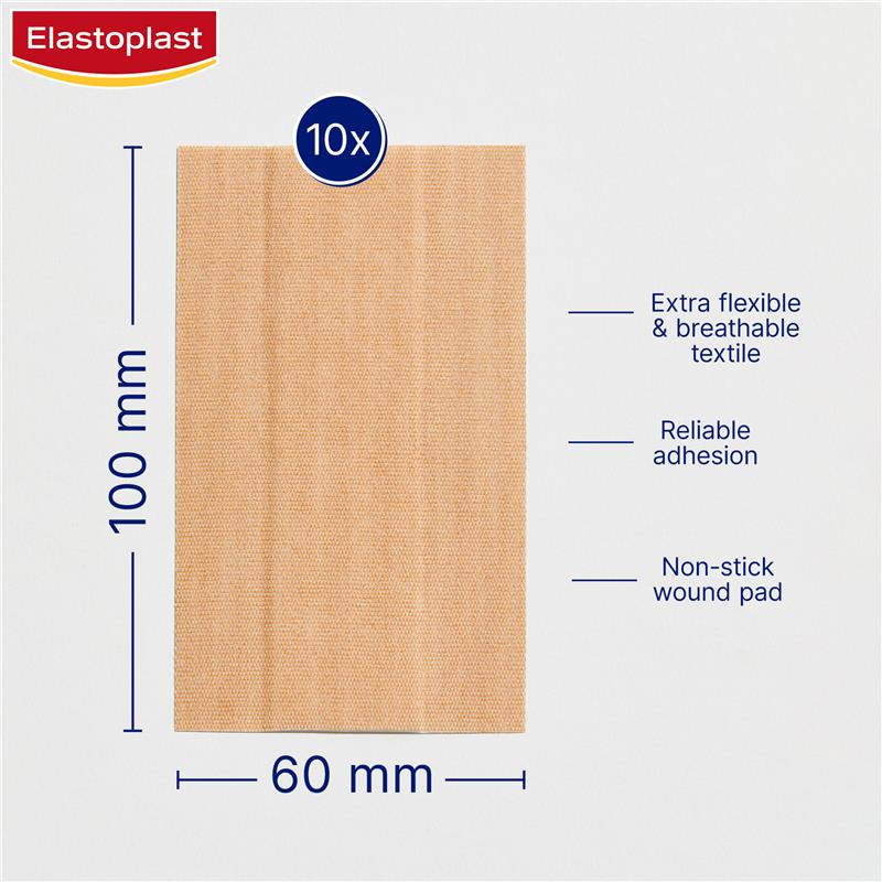 Load image into Gallery viewer, Elastoplast Flexible Fabric Dressing Length 6cmx10cm 10 Pack
