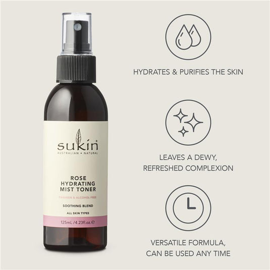 Sukin Rose Hydrating Mist Toner 125ml