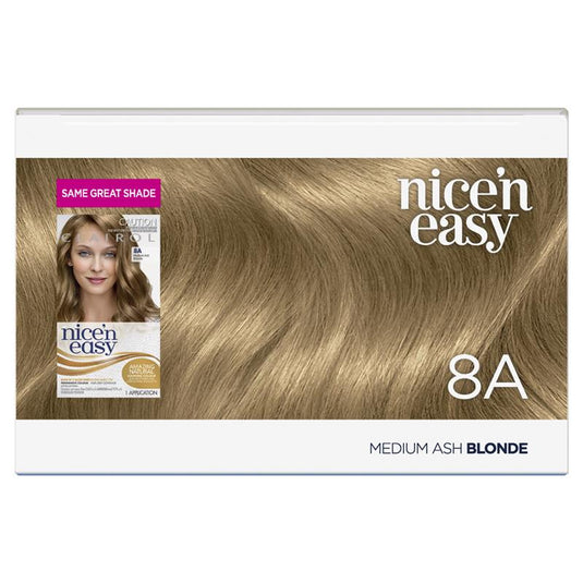 Clairol Nice N Easy 8A Natural Medium Ash Blonde Permanent Hair Colour