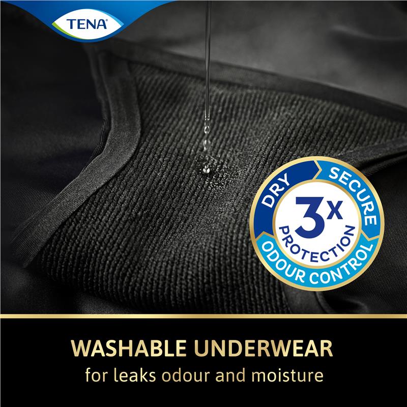 Load image into Gallery viewer, TENA Washable Absorbent Underwear Classic Noir Size 14-16
