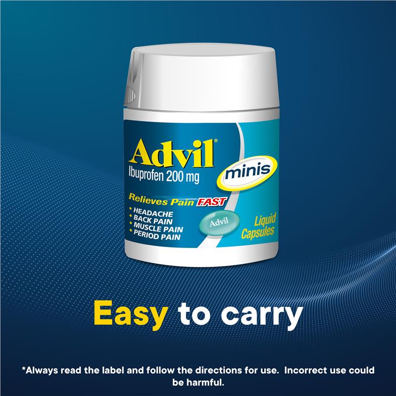 Load image into Gallery viewer, Advil Ibuprofen Pain Relief Liquid Mini 90 Capsules
