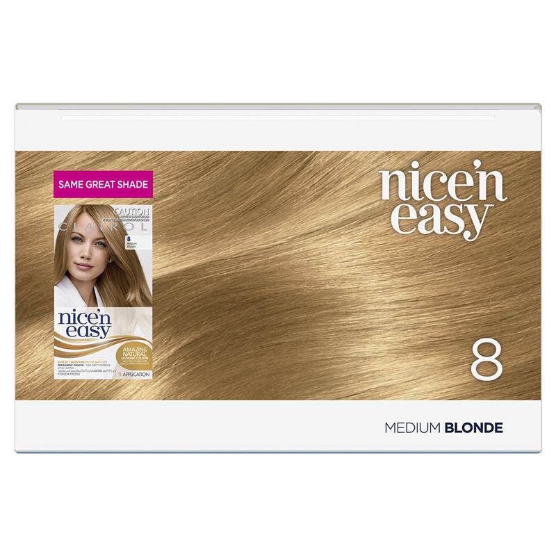 Load image into Gallery viewer, Clairol Nice N Easy 8 Natural Medium Blonde Permanent Hair Colour
