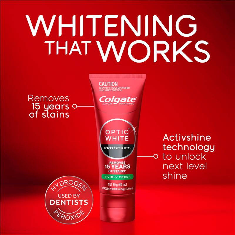 Load image into Gallery viewer, Colgate Toothpaste Optic White Pro Series Vividly Fresh 5% 80g
