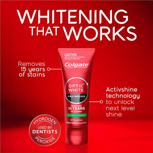 Colgate Toothpaste Optic White Pro Series Vividly Fresh 5% 80g