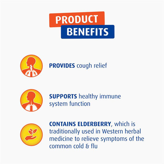 Bisolvon Cough Relief + Immune Support Cough Syrup for Kids + Adults - 200mL