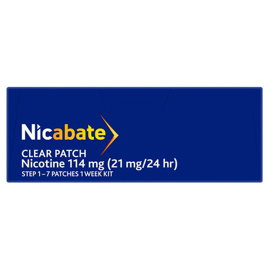 Nicabate Clear Patch Quit Smoking Step 1 21mg 7 Patches