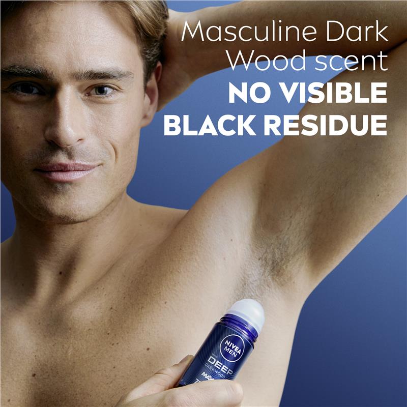 Load image into Gallery viewer, NIVEA MEN Deep Roll On Deodorant 72H Protection 50ml
