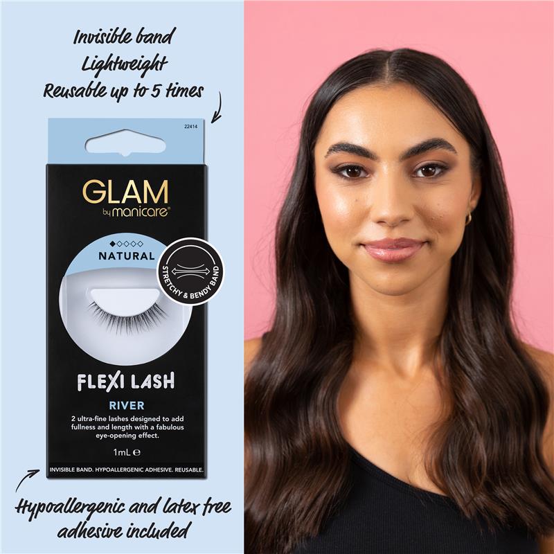 Load image into Gallery viewer, Glam By Manicare River Flexi Lashes Natural
