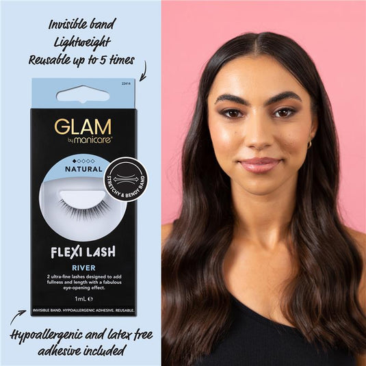 Glam By Manicare River Flexi Lashes Natural