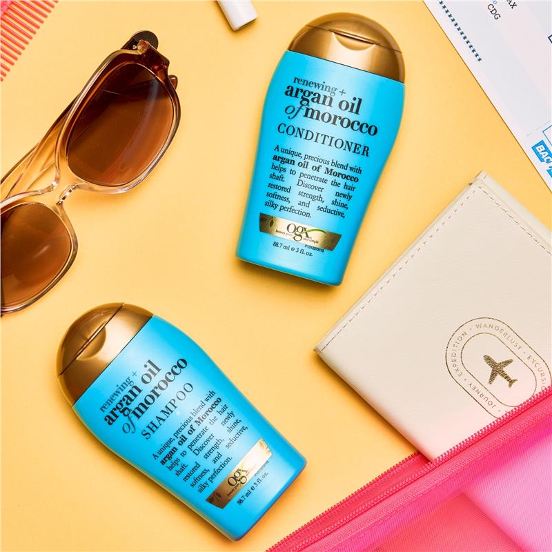 Load image into Gallery viewer, Ogx Renewing + Repairing &amp; Shine Argan Oil Of Morocco Shampoo For Dry &amp; Damaged Hair 88.7mL
