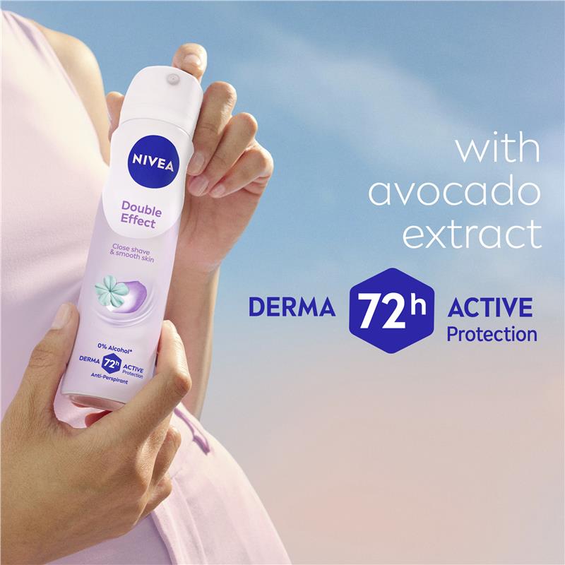 Load image into Gallery viewer, NIVEA Double Effect Aerosol Deodorant 72H Protection 250ml
