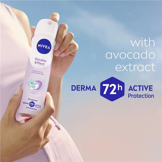 NIVEA Double Effect Aerosol Deodorant 72H Protection 250ml