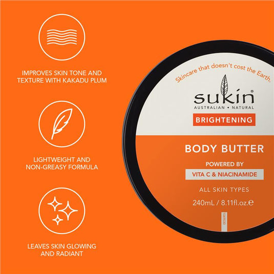 Sukin Brightening Vitamin C & Niacinamide Body Butter 240ml