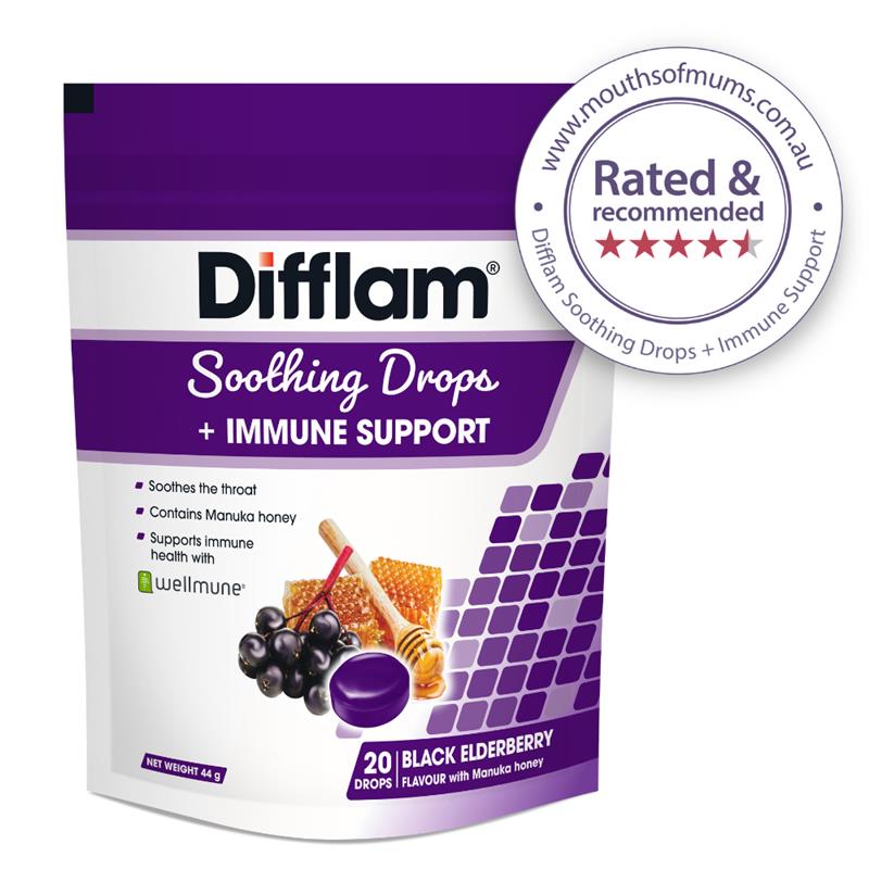 Load image into Gallery viewer, Difflam Soothing Drops + Immune Support Black Elderberry 20 Drops

