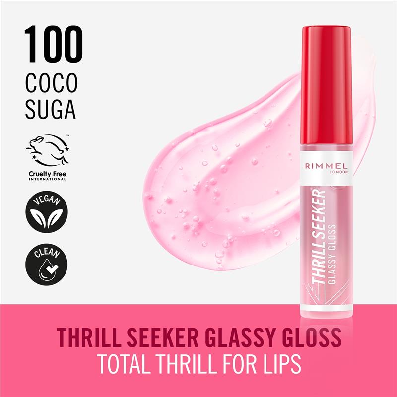Load image into Gallery viewer, Rimmel Thrill Seeker Glassy Gloss 100 Coco Suga
