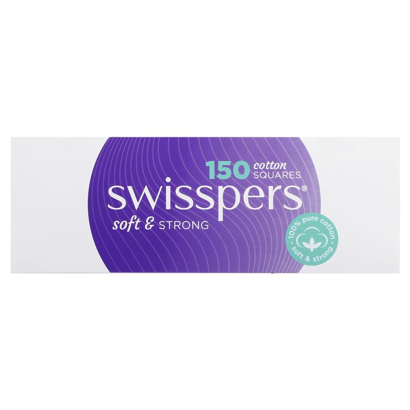 Load image into Gallery viewer, Swisspers Cotton Square Pads 150
