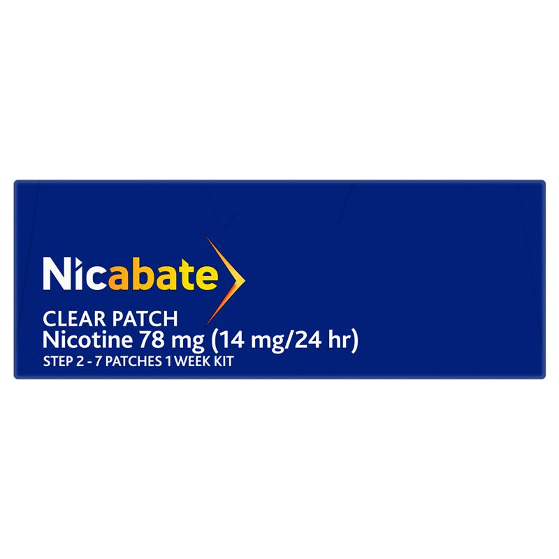 Load image into Gallery viewer, Nicabate Clear Patch Quit Smoking Step 2 14mg 7 Patches
