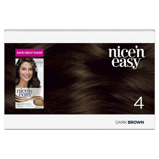 Clairol Nice N Easy 4 Natural Dark Brown Permanent Hair Colour