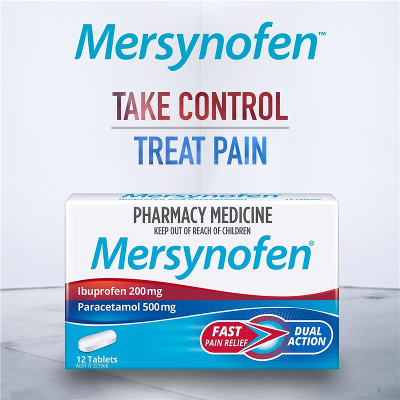 Load image into Gallery viewer, Mersynofen Pain Relief Tablets with Paracetamol + Ibuprofen 12 Pack
