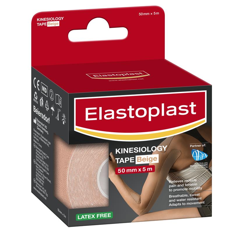 Load image into Gallery viewer, Elastoplast Kinesiology Tape Beige 50mm x 5m
