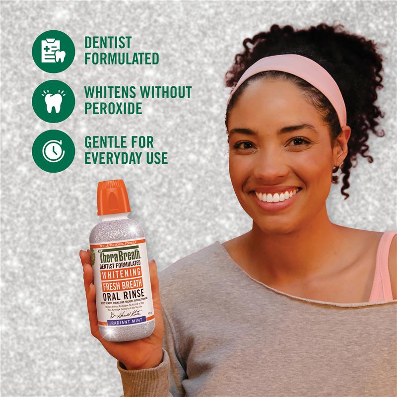 Load image into Gallery viewer, Therabreath Whitening Oral Rinse 473ml
