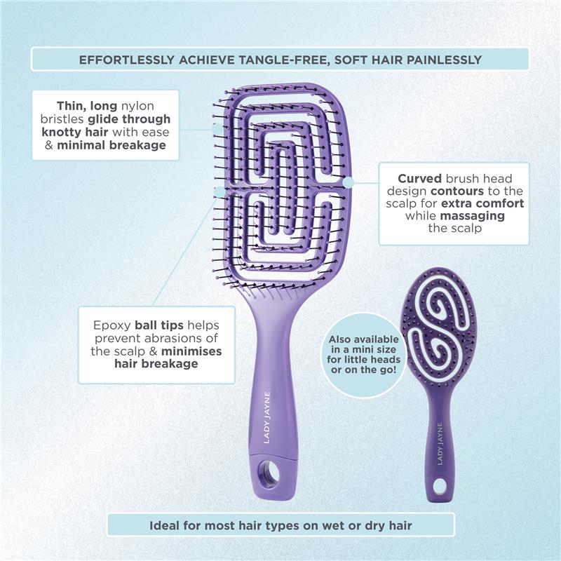 Load image into Gallery viewer, Lady Jayne Flexi Glide Detangling Brush Small
