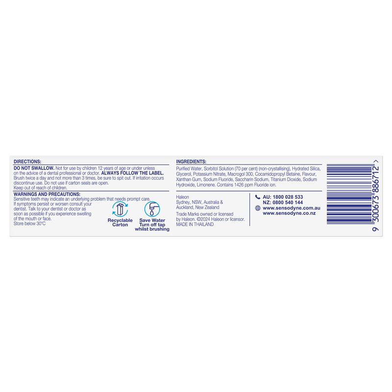 Load image into Gallery viewer, Sensodyne Toothpaste Sensitivity &amp; Enamel Whitening 100g
