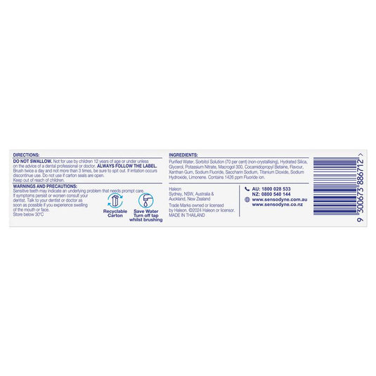 Sensodyne Toothpaste Sensitivity & Enamel Whitening 100g