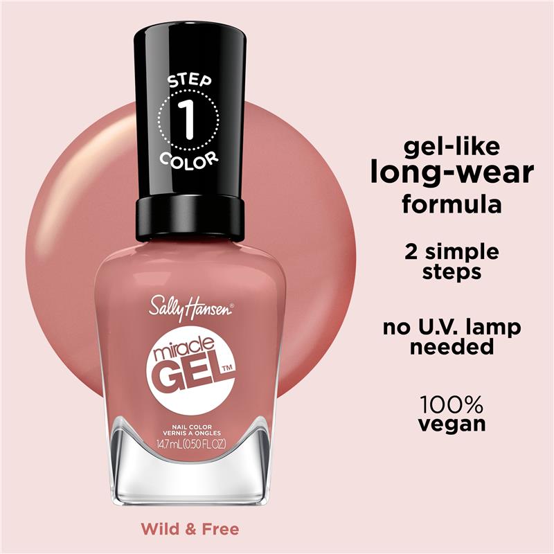 Load image into Gallery viewer, Sally Hansen Miracle Gel Nail Polish Wild &amp; Free 14.7ml
