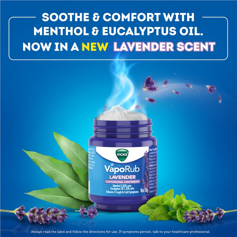 Load image into Gallery viewer, Vicks VapoRub Lavender Decongestant Rub 50g
