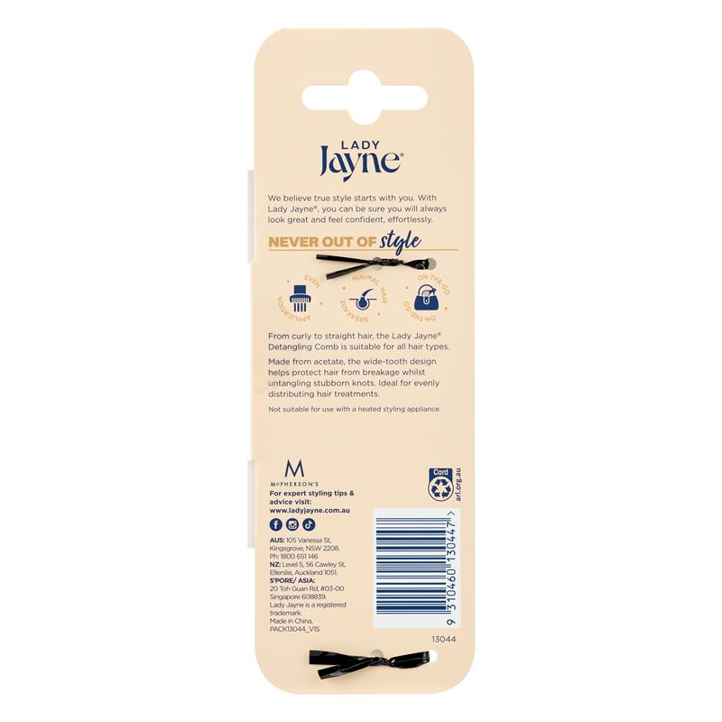 Load image into Gallery viewer, Lady Jayne Acetate Detangling Comb Assorted Colours
