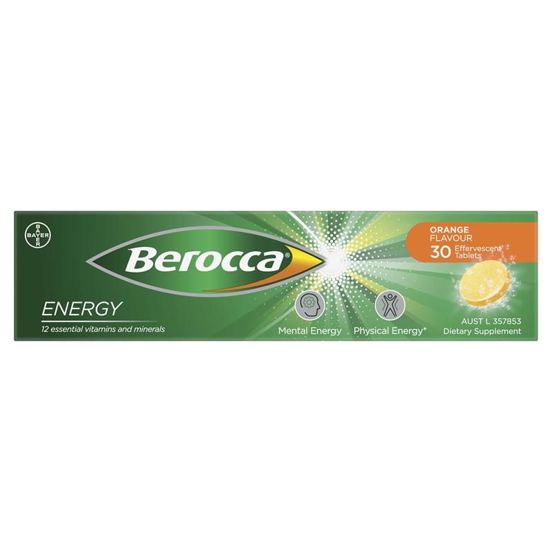 Load image into Gallery viewer, Berocca Energy Orange 30 Effervescent Tablets
