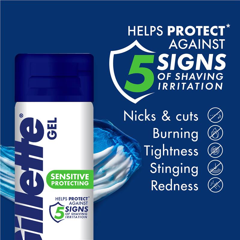 Load image into Gallery viewer, Gillette Sensitive Skin Soothing Shave Gel 195g
