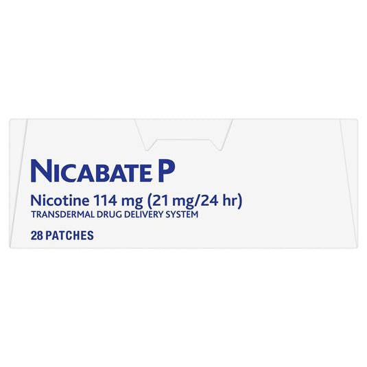 Nicabate P Patch Quit Smoking 21mg 28 Patches