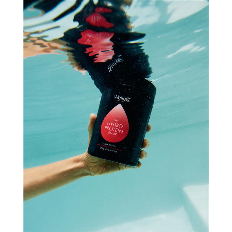 Load image into Gallery viewer, WelleCo The HydroProtein Elixir Pomegranate &amp; Blackcurrant 270g Jar
