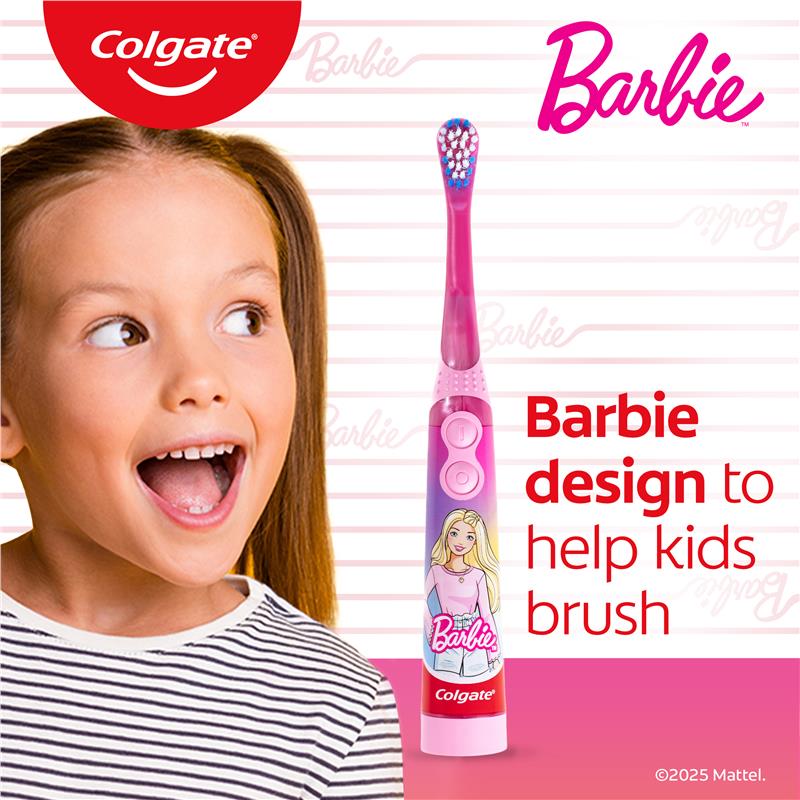 Load image into Gallery viewer, Colgate Toothbrush Kids Barbie Sonic Battery
