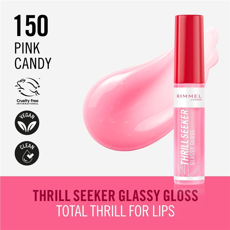 Load image into Gallery viewer, Rimmel Thrill Seeker Glassy Gloss 150 Pink Candy
