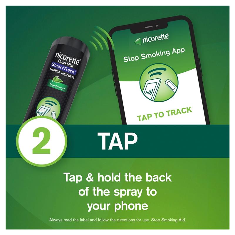 Load image into Gallery viewer, Nicorette Quit Smoking QuickMist SmartTrack Nicotine Mouth Spray Freshmint 150 Pack
